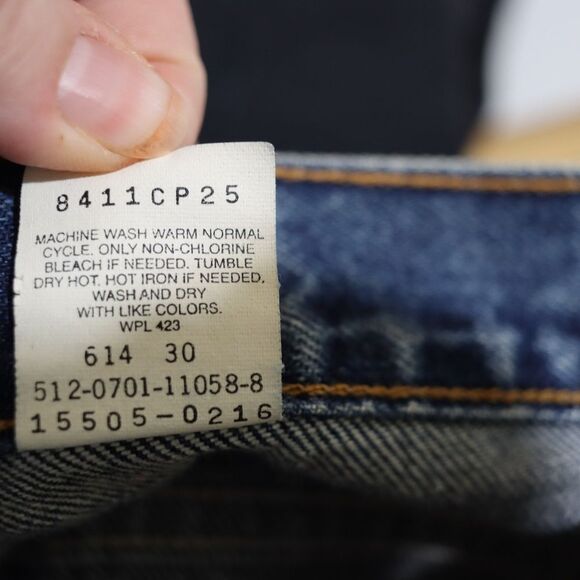 Levi’s 505 Vintage 90s Lower Rise Straight Leg Denim Jeans Made in USA Sz 14 - Picture 11 of 11